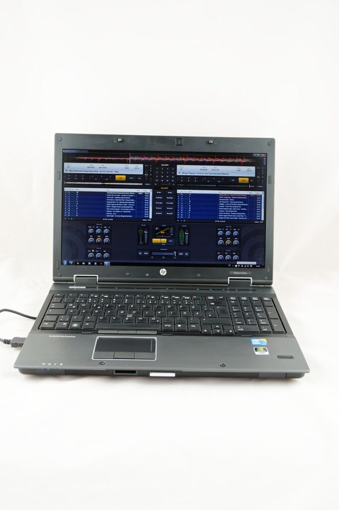 mixer, audio, entertainment, music, mp3, dj, equipment, technical device, hp, hewlett packard, laptop, notebook, computer, software, program, set, mixer, laptop, laptop, computer, software, software, software, software, software